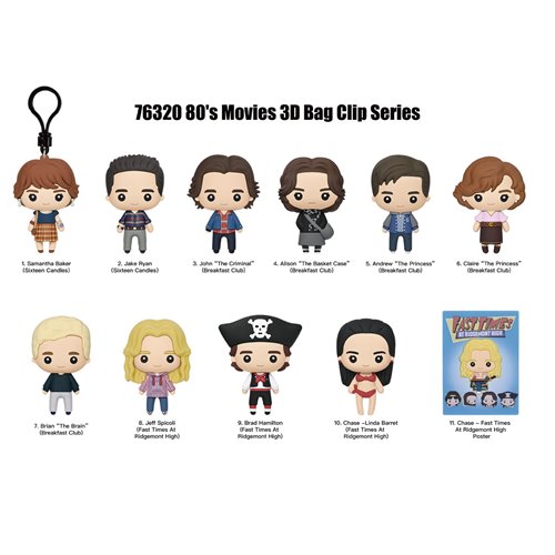Universal 1980s Movies 3D Foam Bag Clip Display Case of 24