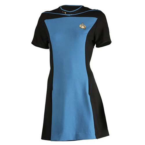 language Malfunction Patriotic Star Trek: The Next Generation Woman's Skant Sciences Blue Uniform Dress
