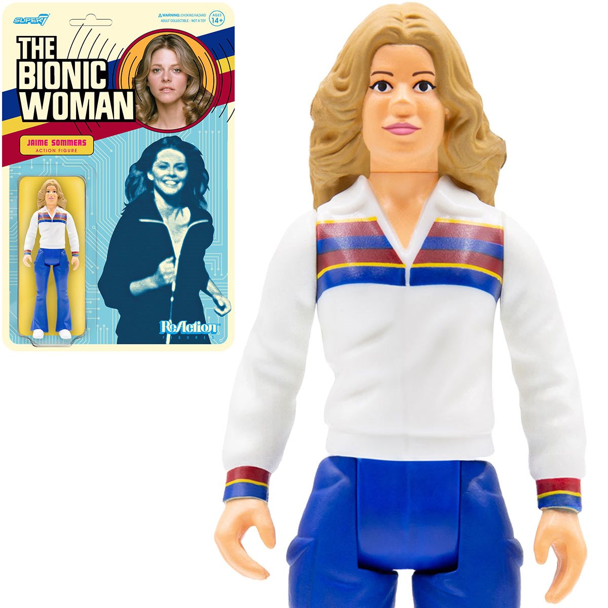  Super7 The Bionic Woman Jamie Sommers - 3.75 The Bionic Woman  Action Figure Classic TV Show Collectibles and Retro Toys : Toys & Games