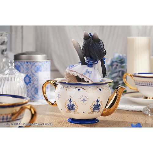 Tea Time Cats Decorated Life Collection Vol. 3 Cow Cat Statue and Tea Pot