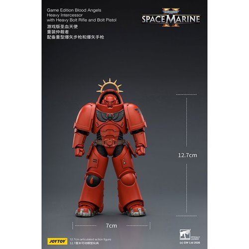 Joy Toy Warhammer 40K Space Marines Game Edition Blood Angels Heavy Intercessor Rifle & Pistol 1:18