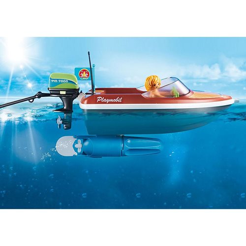 Playmobil 70091 Camping Speedboat with Tube Riders