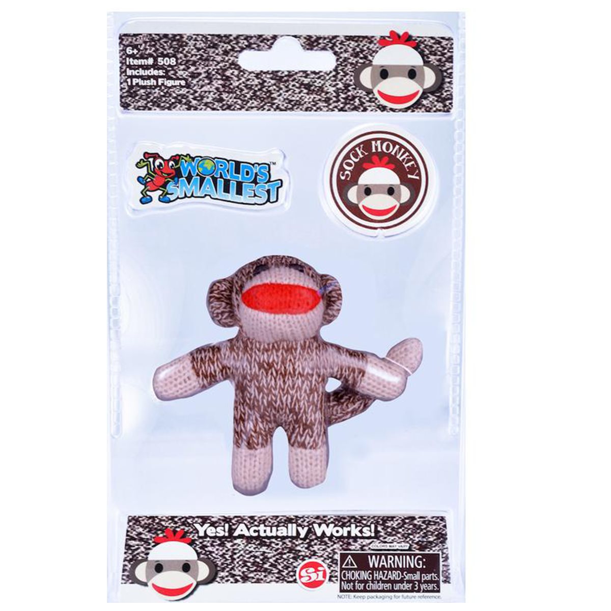 Choking Hazard Toy New Toy World's Smallest Sock Monkey 