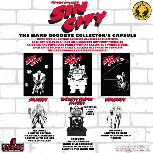Sin City: The Hard Goodbye Collector's Capsule Nancy Callahan 5 Points Action Figure with Poster