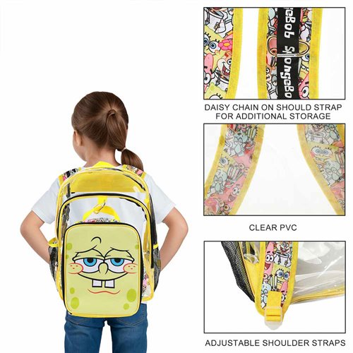 SpongeBob SquarePants Clear Youth Backpack 5-Piece Set