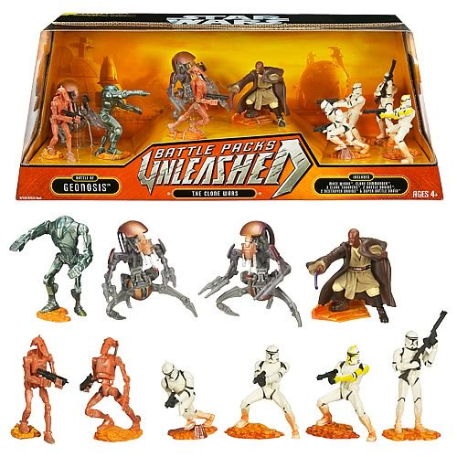 Star Wars Unleashed Geonosis Clone Wars Figures