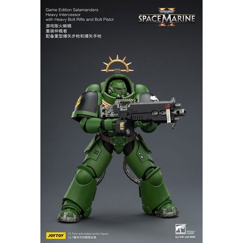 Joy Toy Warhammer 40,000 Space Marines Game Edition Salamanders Intercessor Bolt Rifle & Pistol 1:18