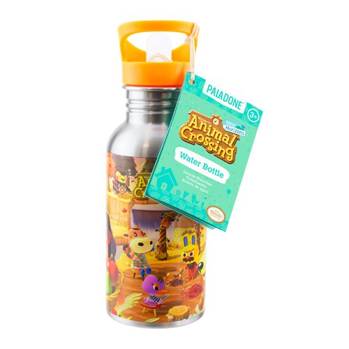 Animal Crossing Metal Water Bottle with Straw