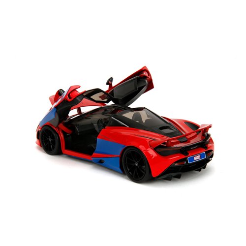 Hollywood Rides Marvel Spider-Man McLaren 720S 1:24 Scale Die-Cast Metal Vehicle with Spider-Man Fig