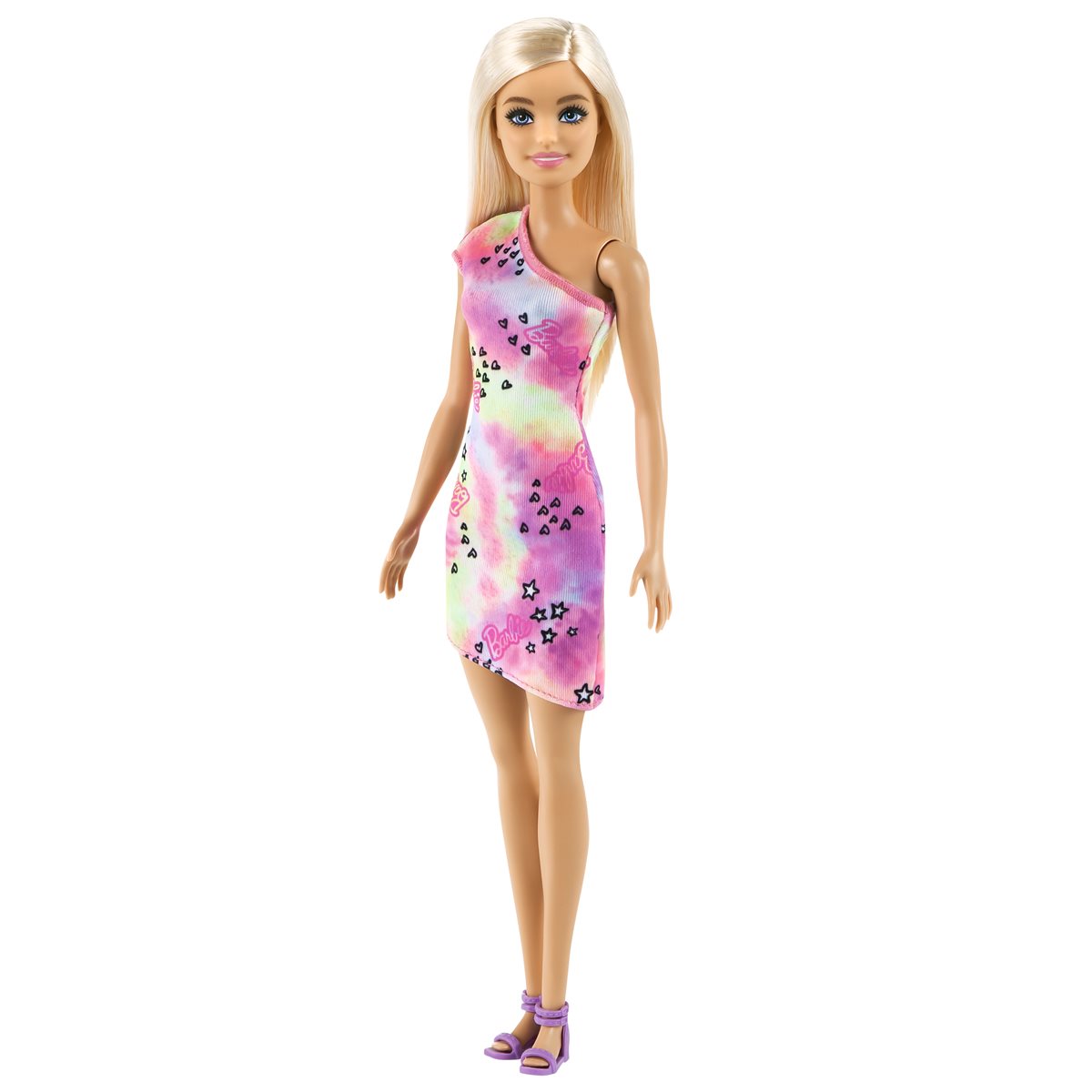 Barbie Doll with Pink Tie-Dye Dress and Blonde Hair