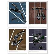 EVE Online Battlecruisers Art Print 4-Pack Set 2: Frigates