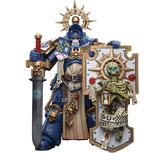 Joy Toy Warhammer 40,000 Ultramarines Primaris Captain with Relic Shield and Power Sword 1:18 Scale Action Figure