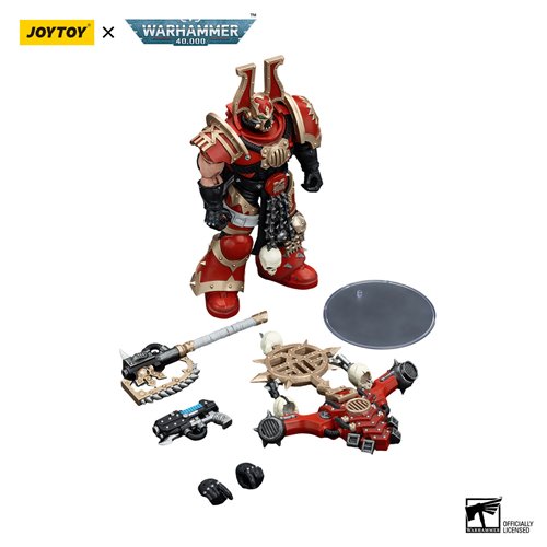 Joy Toy Warhammer 40,000 World Eaters Khorne Berzerker Eviscerator Chainsword 1:18 Scale Action Figu