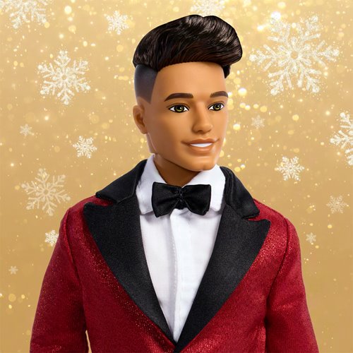 Barbie 2026 Holiday Ken Doll with Dark Brown Hair