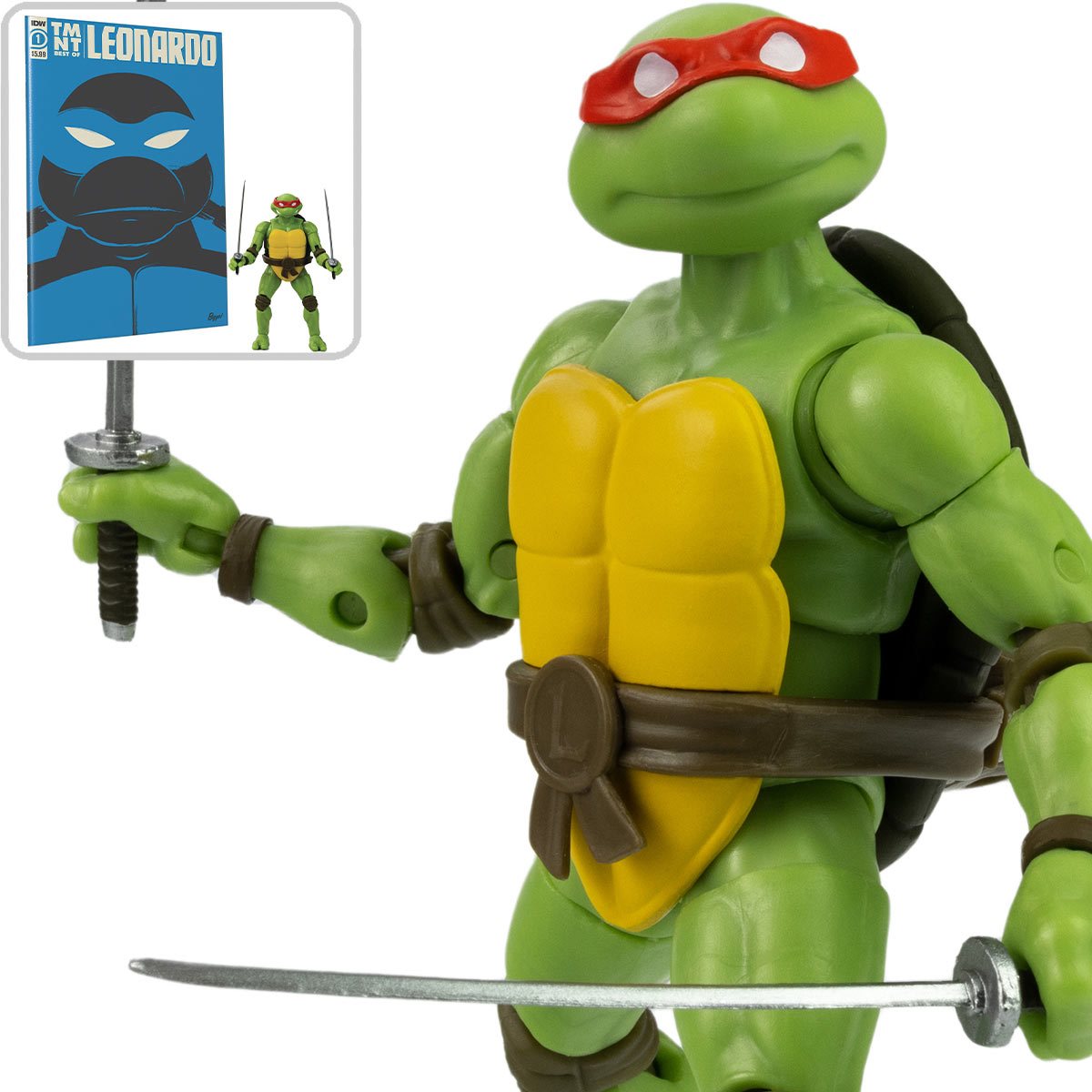 Teenage Mutant Ninja Turtles Best of Leonardo IDW Comic Book and 5