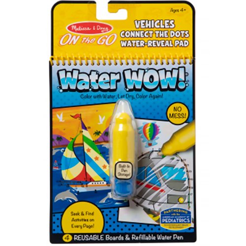 Water Wow! Vehicles Connect the Dots On the Go Activity Pad