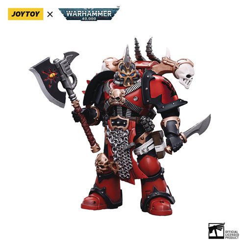 Joy Toy Warhammer 40,000 Chaos Space Marines Red Corsairs Exalted Champion Gotor the Blade 1:18 Scal