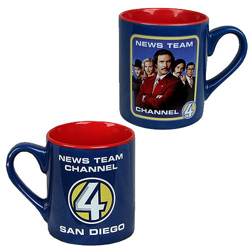 KVWN Coffee Mug Anchorman Movie Ron Burgundy San Diego Channel 4 News Team Gift