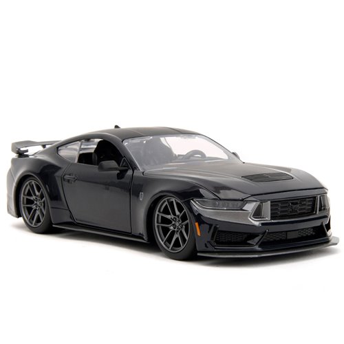 Bigtime Muscle 2024 Glossy Black Ford Mustang Dark Horse 1:24 Scale Die-Cast Metal Vehicle