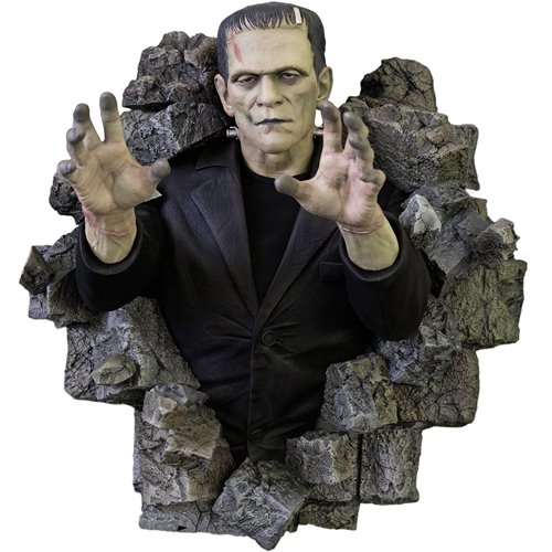Frankenstein 1:1 Scale Life-Size Wall Sculpture Mount