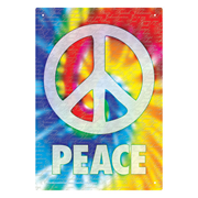 Peace Words Tin Sign