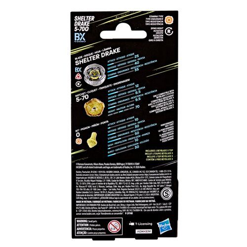 Beyblade X Shelter Drake 5-70O Booster Pack Set