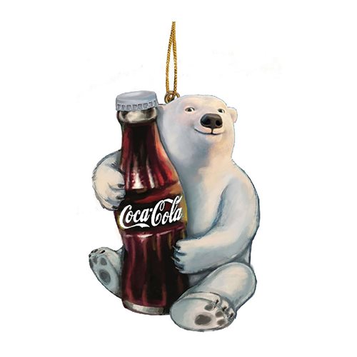 Coca-Cola Coke Bear with Bottle Blow Mold Ornament