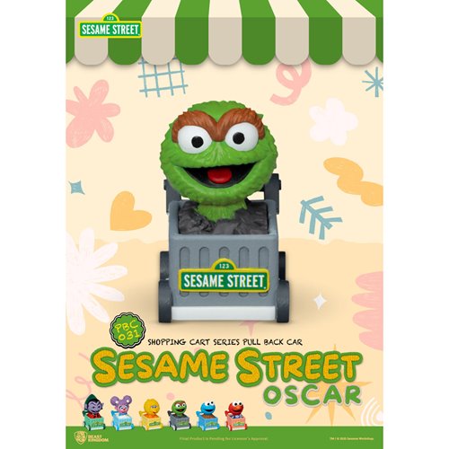 Sesame Street Shopping Cart Pull Back Car Series PBC-031 Vehicle Blind Box Case of 6