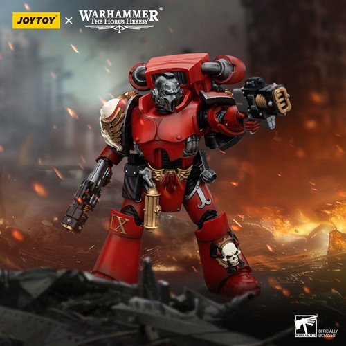 Joy Toy Warhammer Horus Heresy Blood Angels Tears Squad Erelim with Volkite Serpentas 1:18 Scale Act
