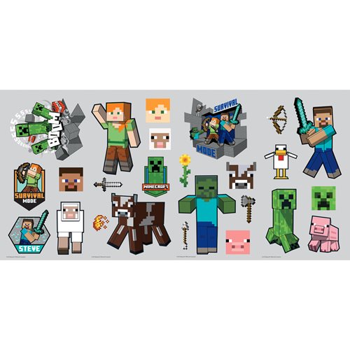 Minecraft Characters Peel and Stick Wall Decals