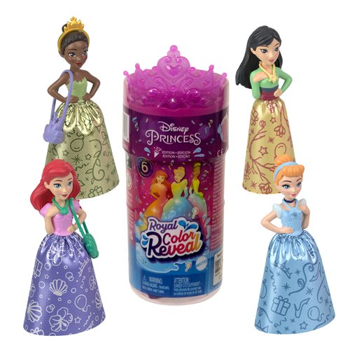 Disney Princess Royal Color Reveal Party Edition Doll Case of 4