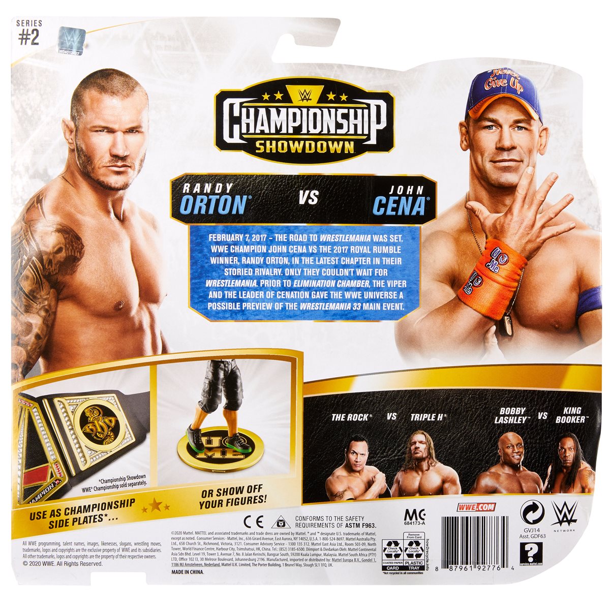 WWE CAMPIONATO Showdown SERIE 2 Figure RANDY ORTON VS John Cena all'* Nuovo di Zecca * 