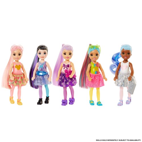 Barbie Color Reveal Chelsea Metallic Doll Random Set of 3