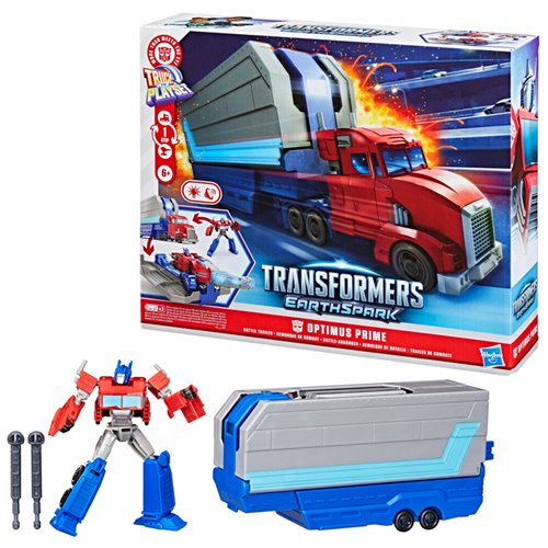Transformers EarthSpark Optimus Prime Battle Trailer Playset