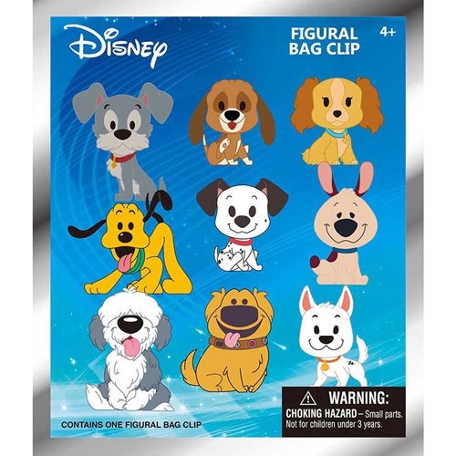 Disney Dogs 3D Foam Bag Clip Display Case of 24