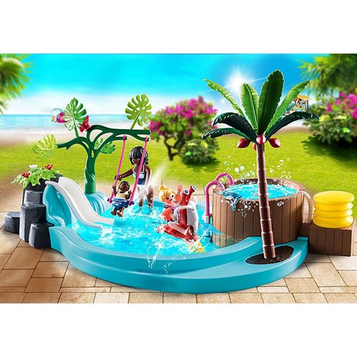 Playmobil 70611 Children's Pool with Slide Playset