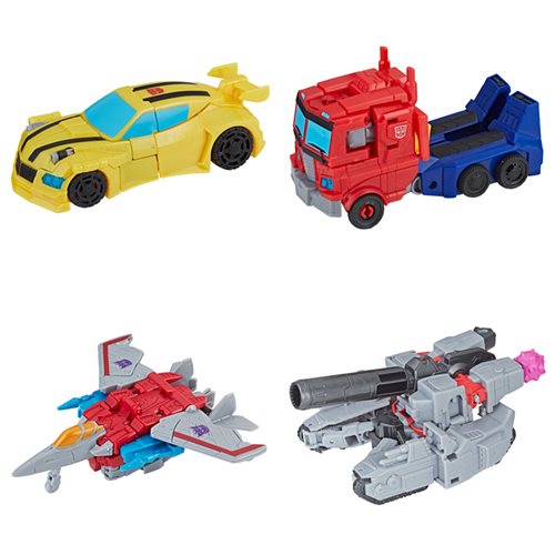 Transformers Buzzworthy Bumblebee Warrior Optimus Prime, Megatron, Bumblebee, and Starscream 4-Pack