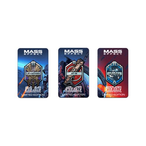 Mass Effect Limited Edition Augmented Reality Enamel Pin Set of 3