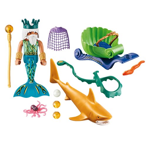 Playmobil 70097 Magical Mermaids King of the Sea with Shark Carriage