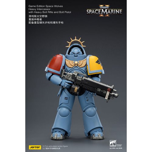 Joy Toy Warhammer 40,000 Space Marines Game Edition Space Wolves Intercessor Rifle & Pistol 1:18 Sca