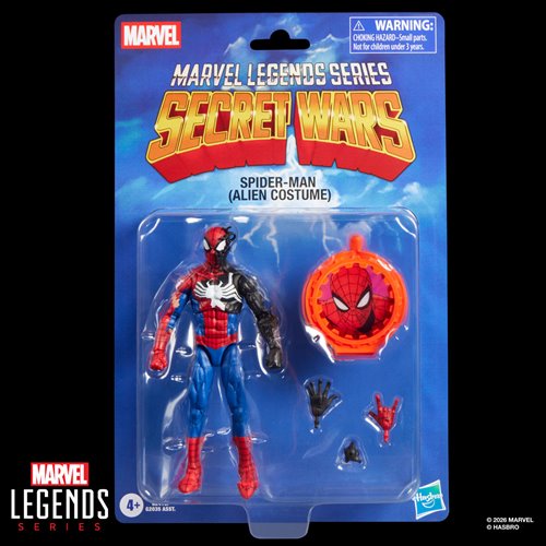 Secret Wars Marvel Legends Series Spider-Man (Alien Costume) 6-Inch Action Figure