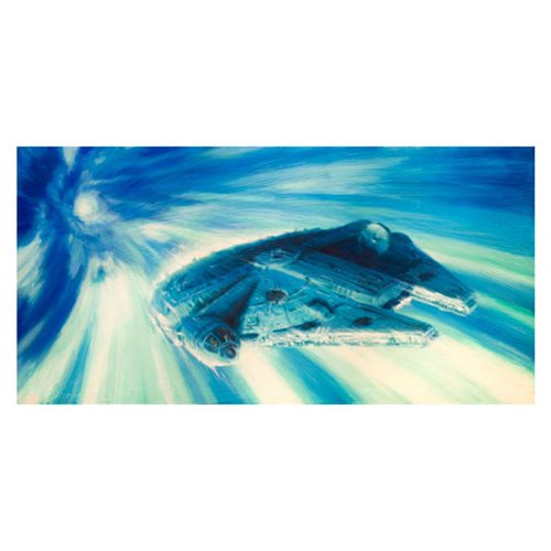 Star Wars Millennium Falcon in Hyperspace by Christopher Clark Canvas Giclee Art Print