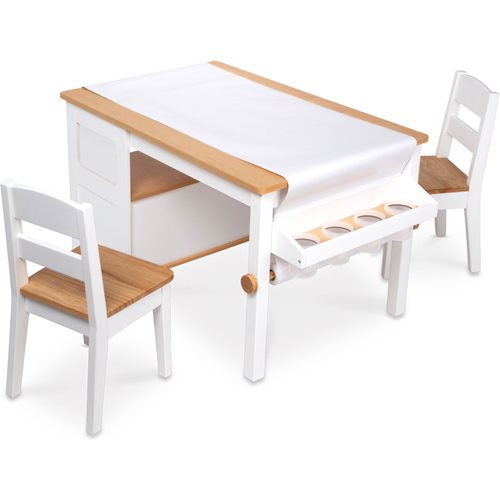 Wooden Art Table and Chairs Set