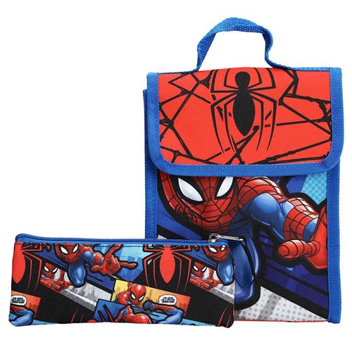 Marvel Spider-Man Comic Book Youth Backpack 6-Piece Set
