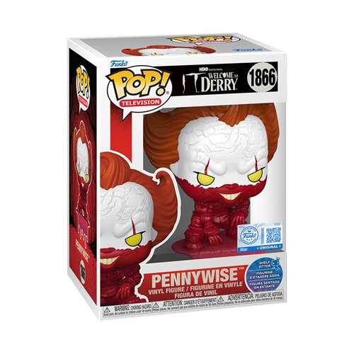 Welcome to Derry Pennywise Bloody Shelf Sitter Funko Pop! Vinyl Figure - Entertainment Earth Exclusi