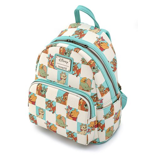 Disney Multi-Character Checker Mint Mini-Backpack