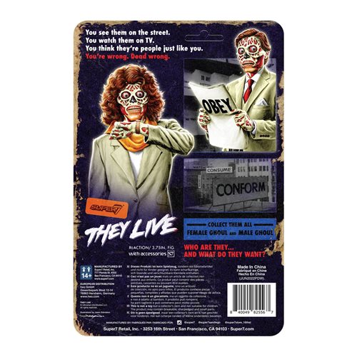 They Live ReAction Male Ghoul (Glow)3 3/4-Inch ReAction Figure
