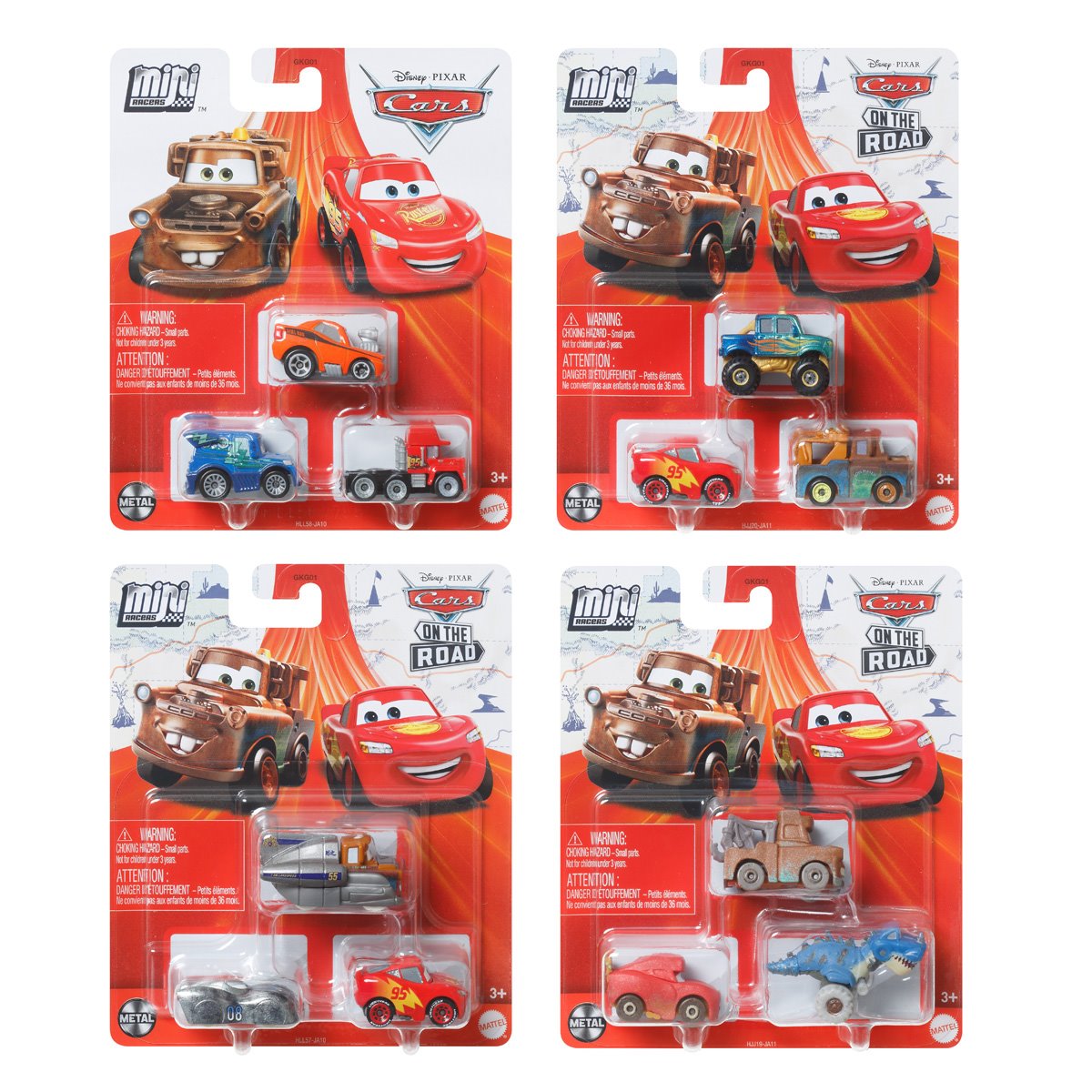 Disney Pixar Cars Mini Racers 3Pack 2023 Mix 1 Case of 6