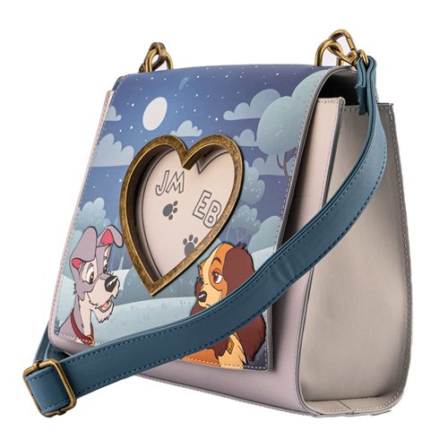 Lady and the Tramp Heart Paw Prints Crossbody Purse