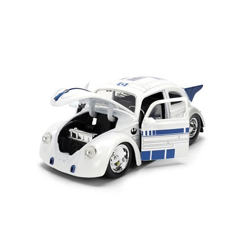 Hollywood Rides Star Wars 1959 Volkswagen Drag Beetle 1:24 Scale Die-Cast Metal Vehicle with R2-D2 F